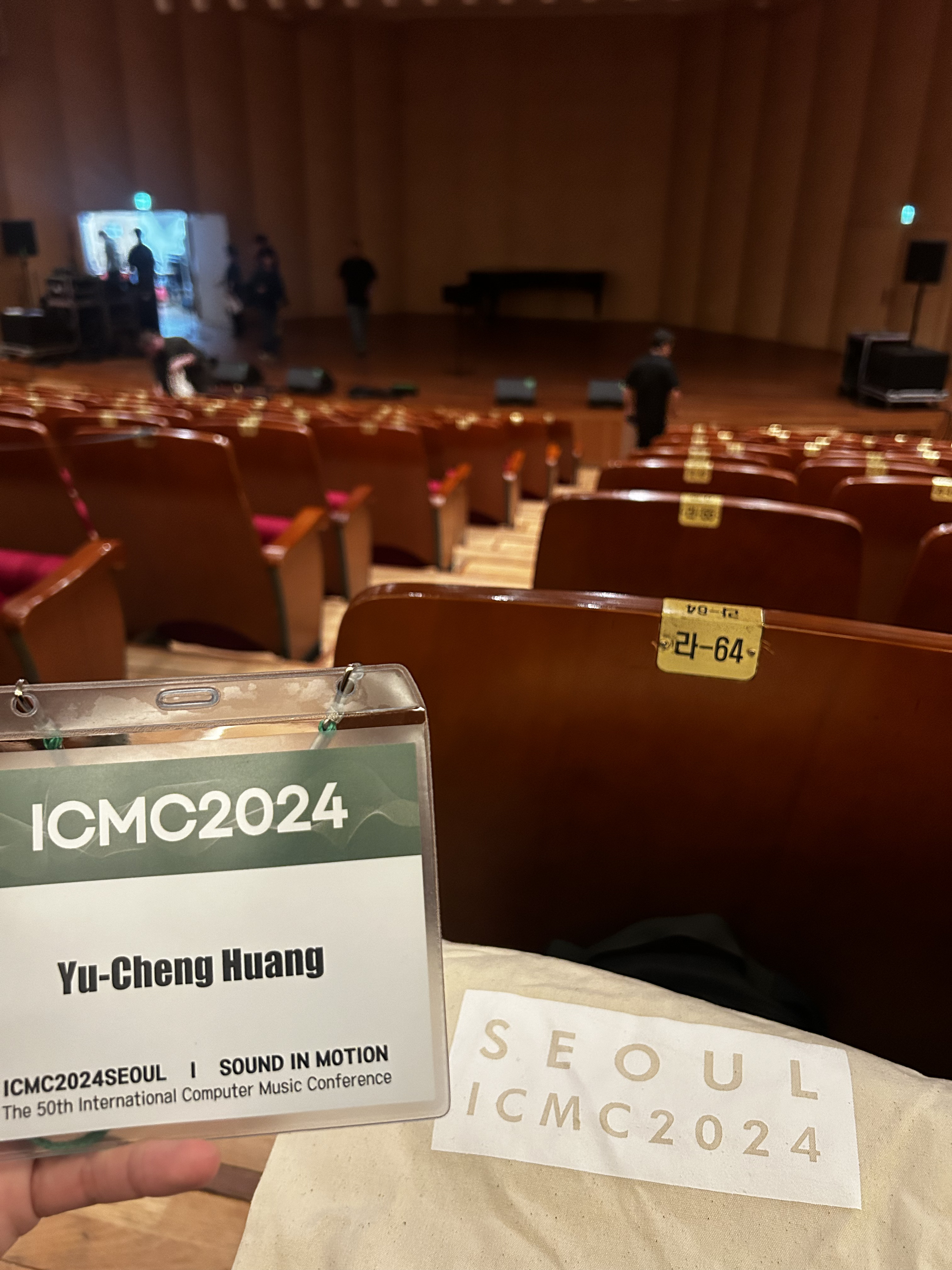 ICMC 2024 Seoul badge documentation for Defamiliarization