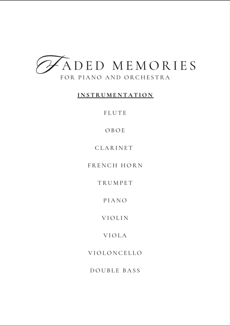 Faded Memories instrumentation page